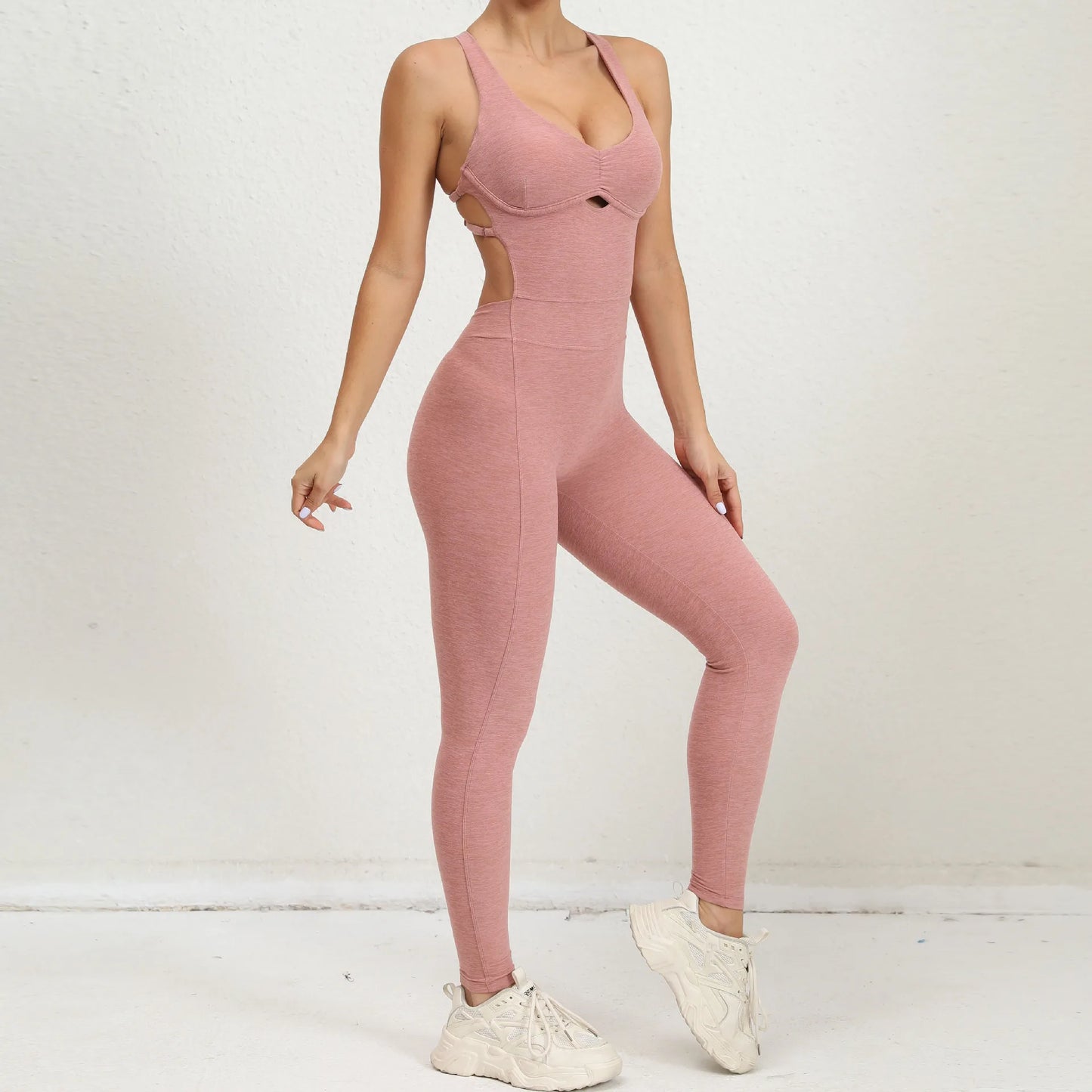 Seamless Yoga Jumpsuit – Sculpted Fit & Feminine Flow