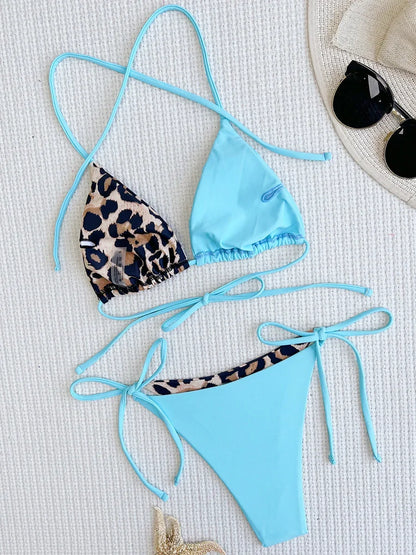 Leopard Satin Bikini-Set – wild, glänzend & ultra feminin
