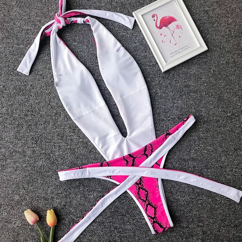 Wickel-Monokini mit Neckholder – feminin, elegant & perfekt für den Sommer
