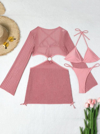 Bikini-Set mit Mesh Cover-Up – sexy, vielseitig & perfekt für deinen Beach-Look