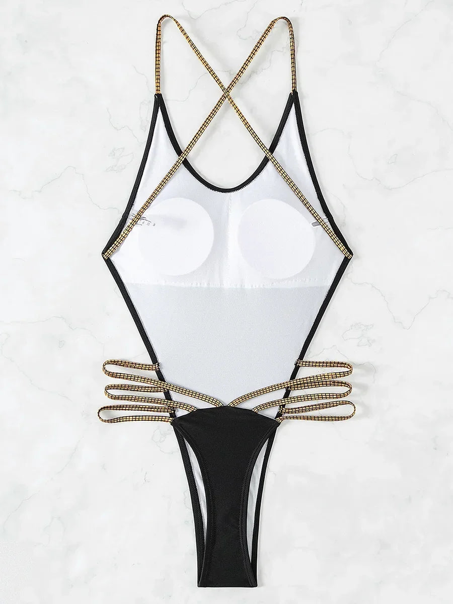 Backless Monokini mit Kreuzträgern – ultraknapper Schnitt für selbstbewusste Looks