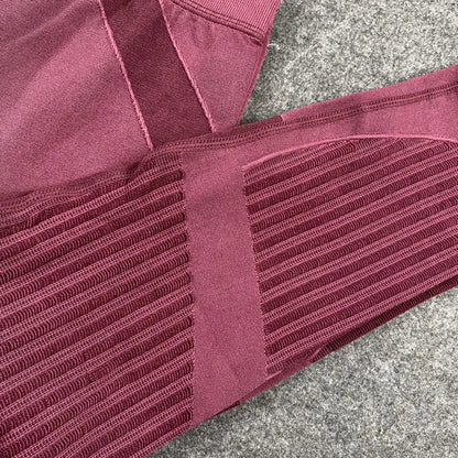 Seamless Knitted High‑Waist Leggings – Quick‑Dry & Hip‑Lifting Power