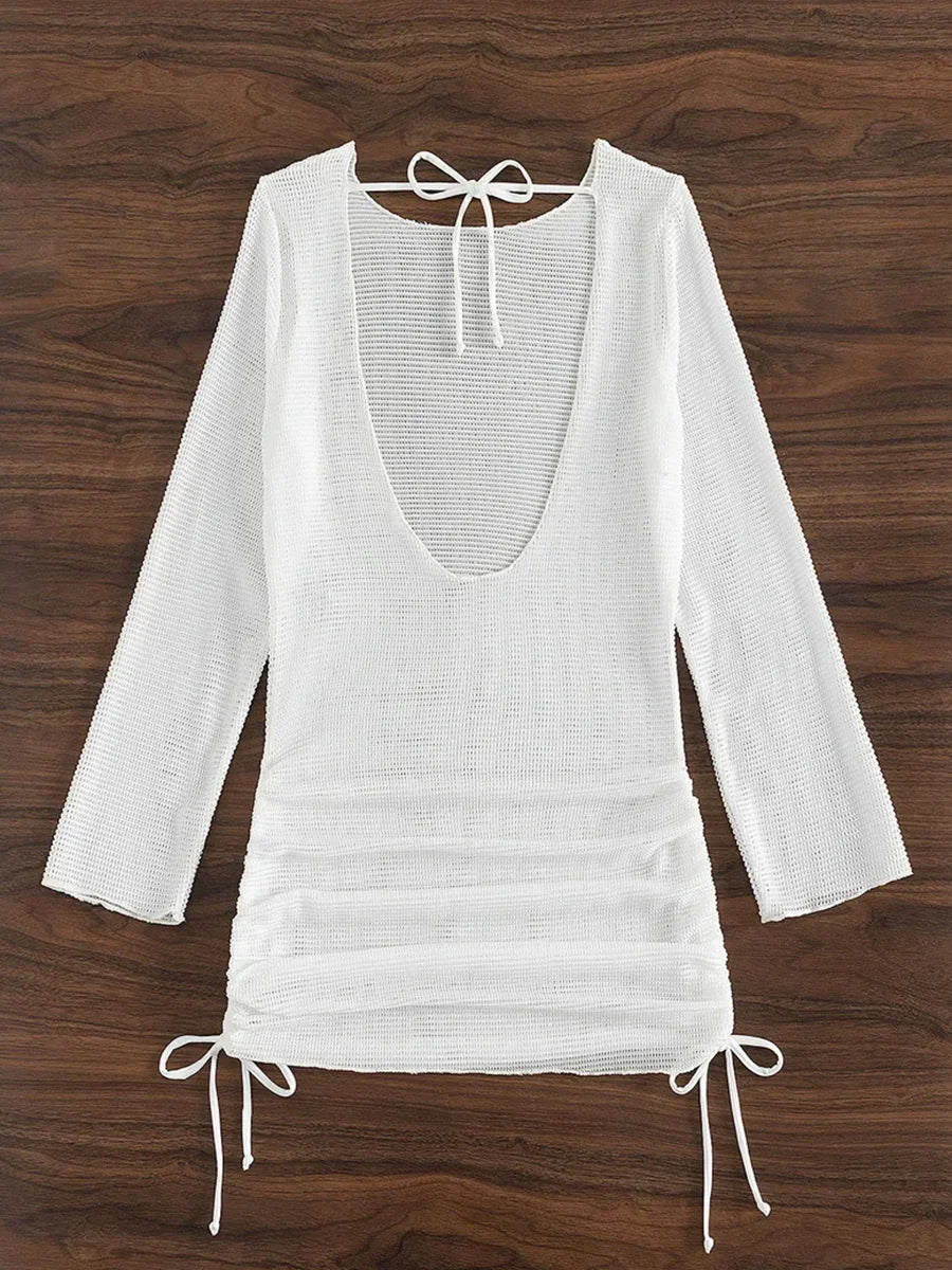 Gehäkeltes Langarm-Strandkleid – stylisch, luftig & perfekt für heiße Tage