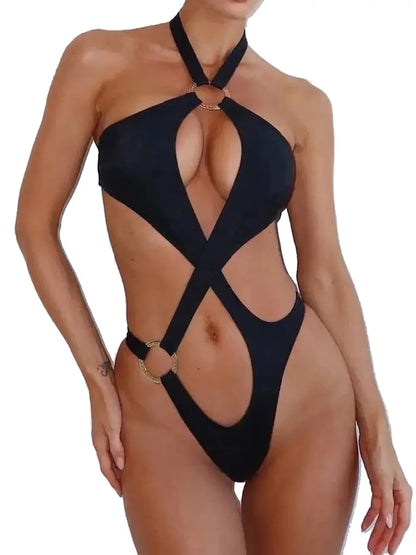 Cut-Out Monokini mit Ringen – modern, sexy & detailverliebt