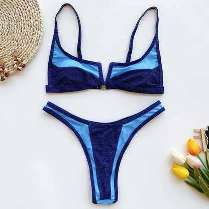 Denim-Style Bikini-Set – cool, sexy & perfekt für den Sommer