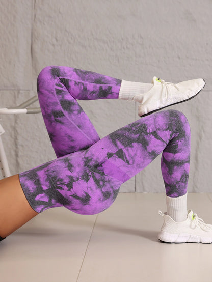 Nahtlose Tie‑Dye Yoga‑Hose – High‑Waist Fitness‑Leggings