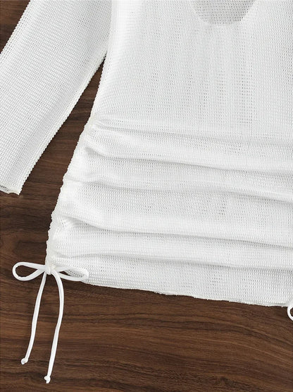 Gehäkeltes Langarm-Strandkleid – stylisch, luftig & perfekt für heiße Tage