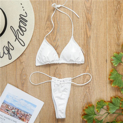 Brazilian Style Leder-Look Monokini – heiß, modern & selbstbewusst