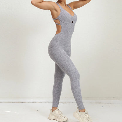 Seamless Yoga Jumpsuit – Sculpted Fit & Feminine Flow