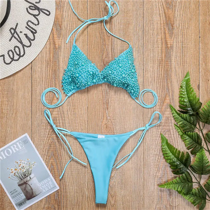 Luxus-Perlen Bikini – zart, sexy & außergewöhnlich