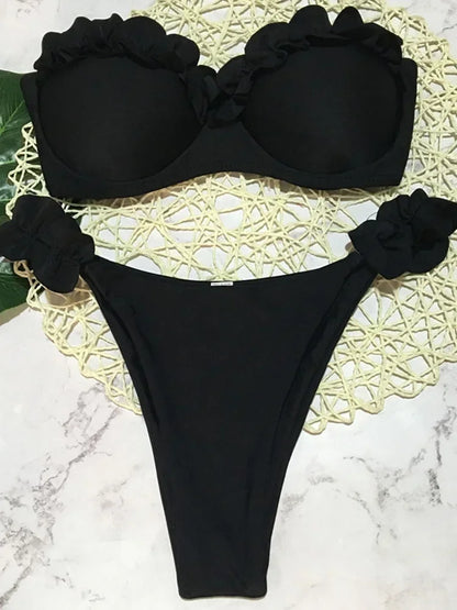 Rüschen Bandeau Bikini – verspielt, sexy & perfekt für deinen Sommer-Look