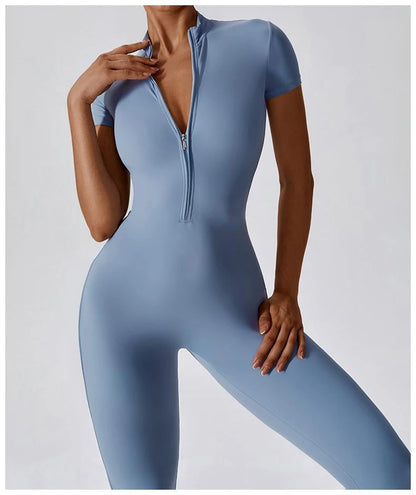 Slim Fit Zipper Jumpsuit – Feminine Power in One Piece
