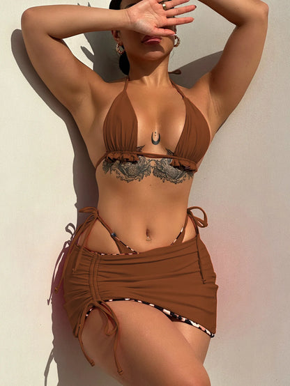 Wendbarer 3-teiliges Bikini-Set – zwei Styles in einem!