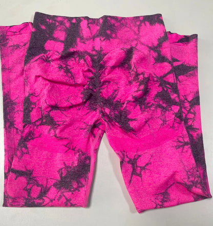 Nahtlose Tie‑Dye Yoga‑Hose – High‑Waist Fitness‑Leggings