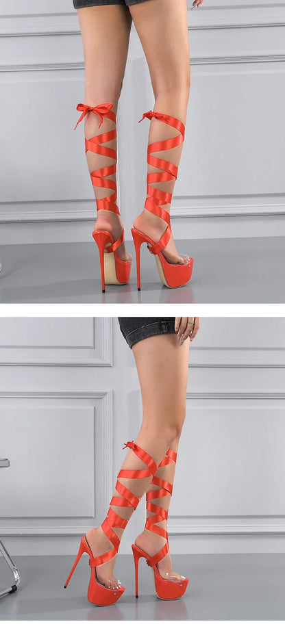 16 cm Platform Stiletto Sandalen – High Legs. High Drama.