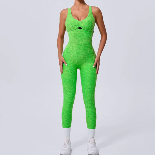 Seamless Yoga Jumpsuit – Sculpted Fit & Feminine Flow
