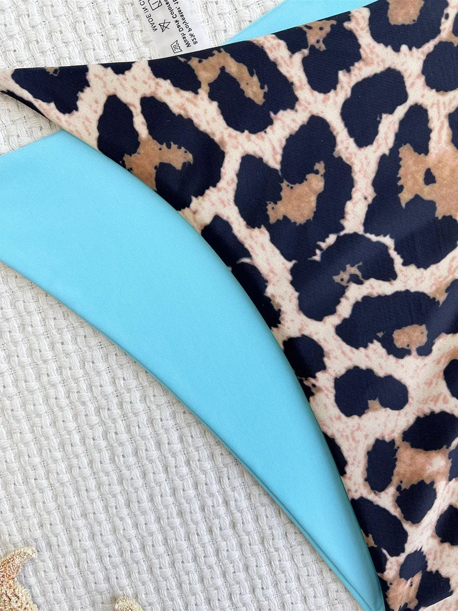 Leopard Satin Bikini-Set – wild, glänzend & ultra feminin