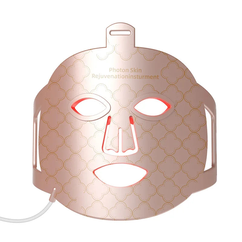 4-in-1 Rote LED-Lichttherapie Maske – Flexible Silikonmaske für Hautverjüngung & Anti-Aging