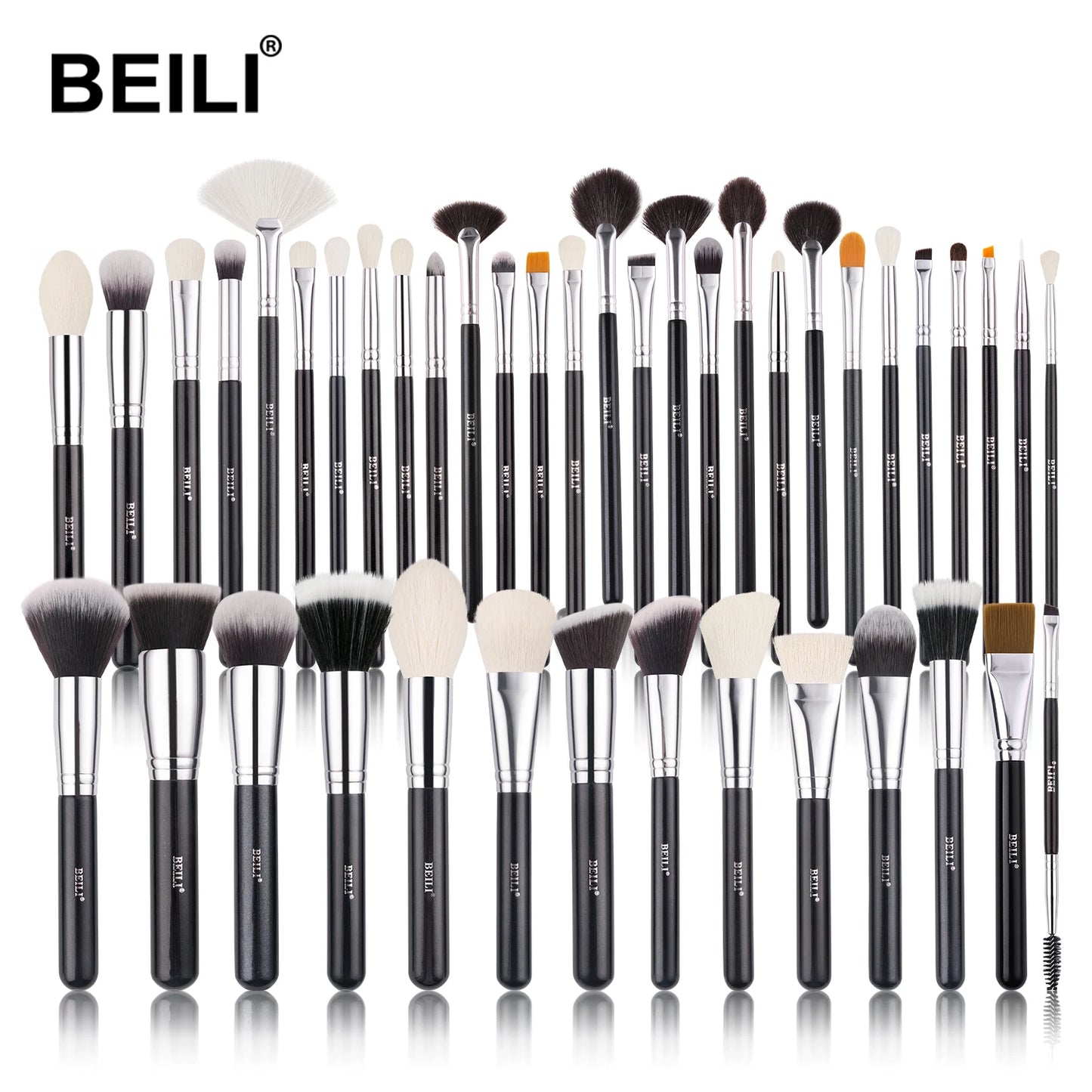Beili Schwarzes Make-up-Pinsel-Set – Edles Profi-Tool aus Ziegenhaar! ✨