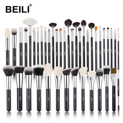 Beili Schwarzes Make-up-Pinsel-Set – Edles Profi-Tool aus Ziegenhaar! ✨