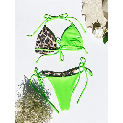 Leopard Satin Bikini-Set – wild, glänzend & ultra feminin