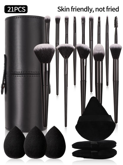 Profi-Make-up-Pinselset Schwarz – Superweich, Präzise, Unverzichtbar! ✨