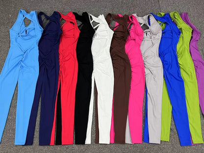 Rückenfreier Yoga-Overall – Stylischer Einteiler für Sport & Fitness