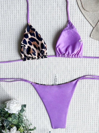 Leopard Satin Bikini-Set – wild, glänzend & ultra feminin