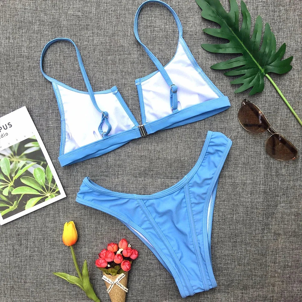 Denim-Style Bikini-Set – cool, sexy & perfekt für den Sommer