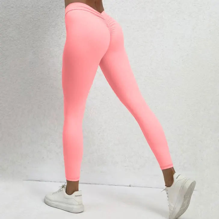 Sexy Scrunch-Leggings mit V-Taille – dein neuer Workout-Crush 🍑🖤