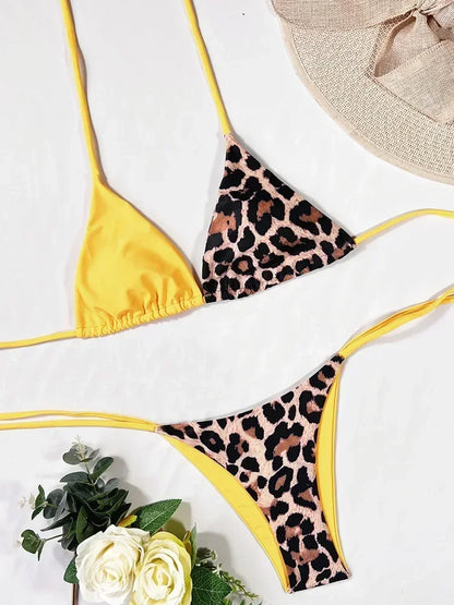 Leopard Satin Bikini-Set – wild, glänzend & ultra feminin