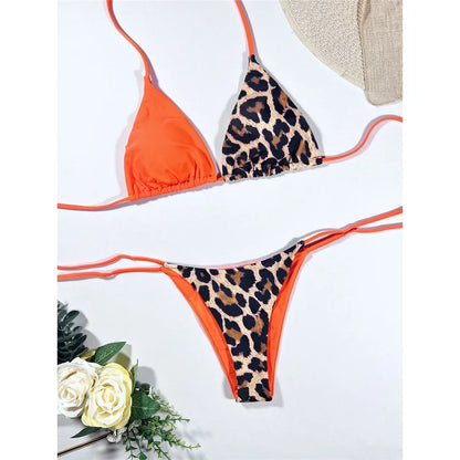 Leopard Satin Bikini-Set – wild, glänzend & ultra feminin