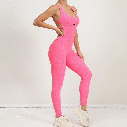 Seamless Yoga Jumpsuit – Sculpted Fit & Feminine Flow