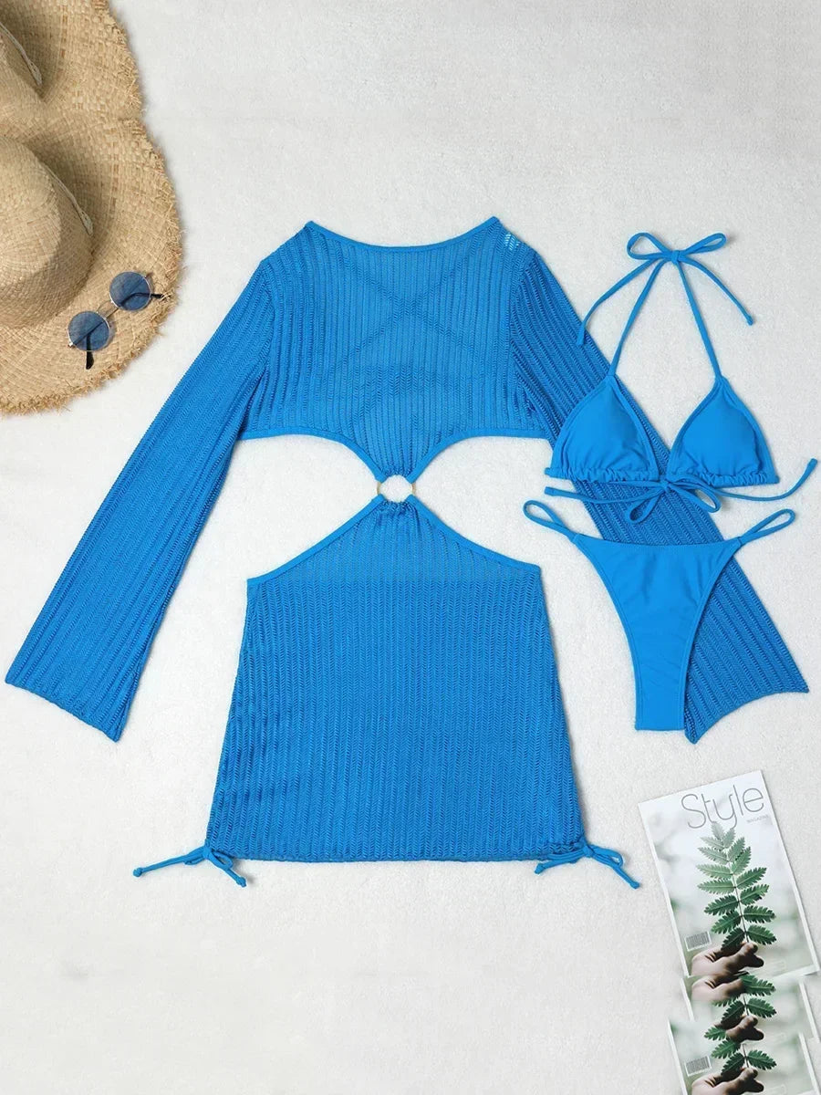 Bikini-Set mit Mesh Cover-Up – sexy, vielseitig & perfekt für deinen Beach-Look