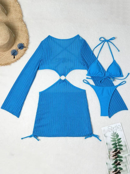 Bikini-Set mit Mesh Cover-Up – sexy, vielseitig & perfekt für deinen Beach-Look