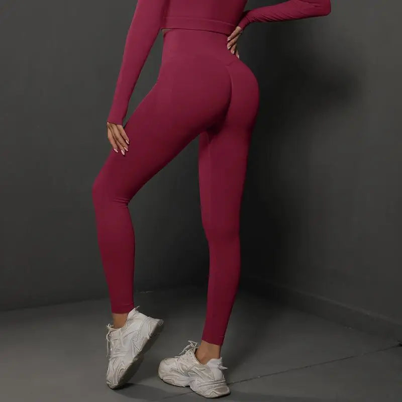 Nahtlose Fitness-Leggings – Push-Up & Hohe Taille für Perfekten Halt