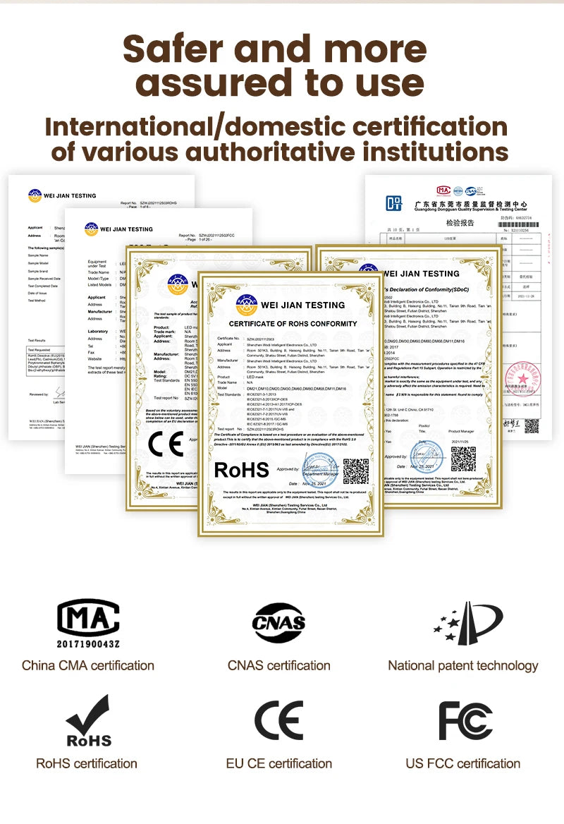 VanCostar Premium LED-Gesichtsmaske mit 807 LEDs & Rotlicht-Therapie – Dein persönliches Luxus-Spa zuhause! ✨