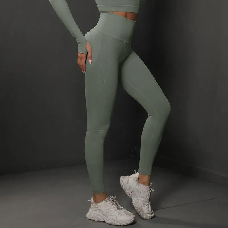 Nahtlose Fitness-Leggings – Push-Up & Hohe Taille für Perfekten Halt