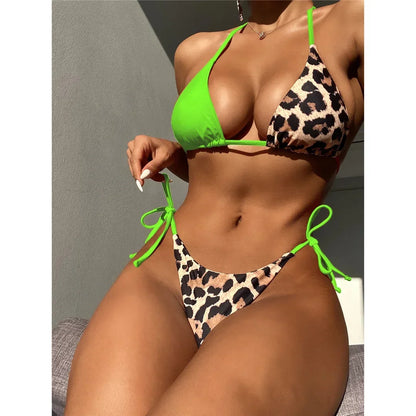 Leopard Satin Bikini-Set – wild, glänzend & ultra feminin