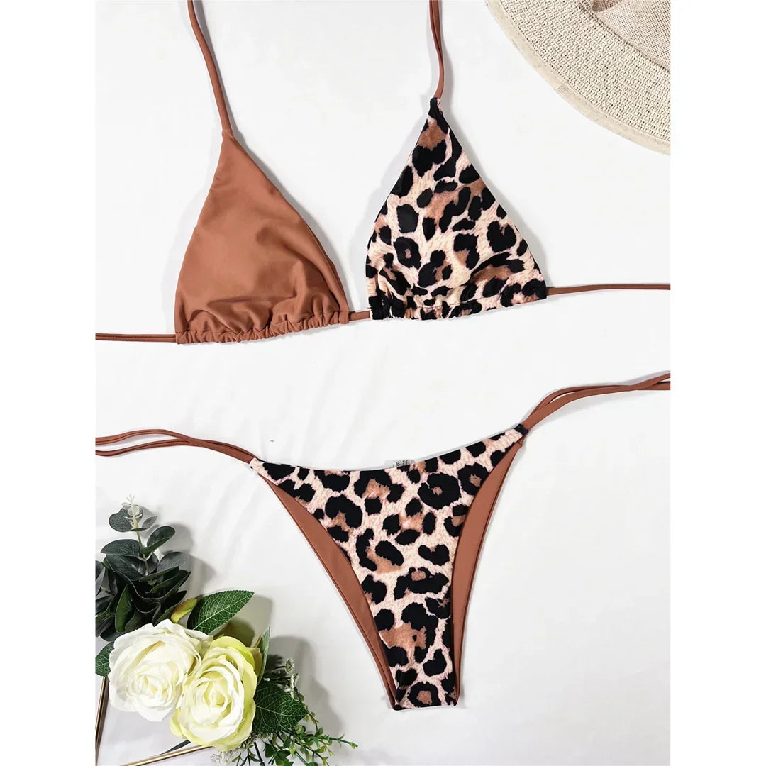 Leopard Satin Bikini-Set – wild, glänzend & ultra feminin