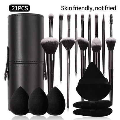 Profi-Make-up-Pinselset Schwarz – Superweich, Präzise, Unverzichtbar! ✨