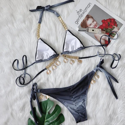 Shell-Diamond Bikini – luxuriös, verspielt & absolut strandtauglich