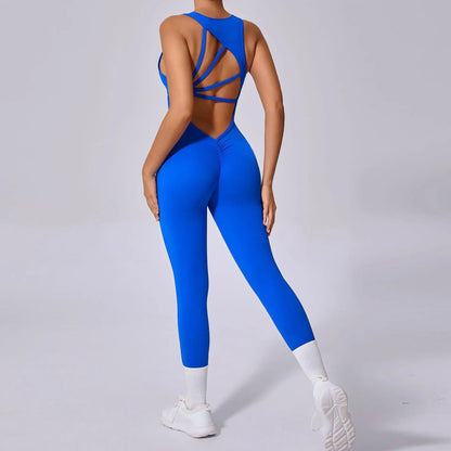 Rückenfreier Yoga-Overall – Stylischer Einteiler für Sport & Fitness