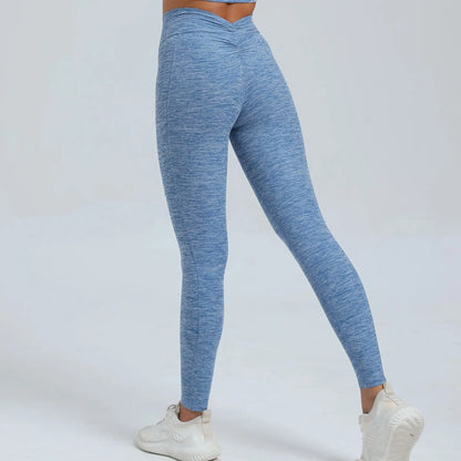 V-Taille Yogahose mit Scrunch-Effekt – Figurbetont & funktional 🍑🖤