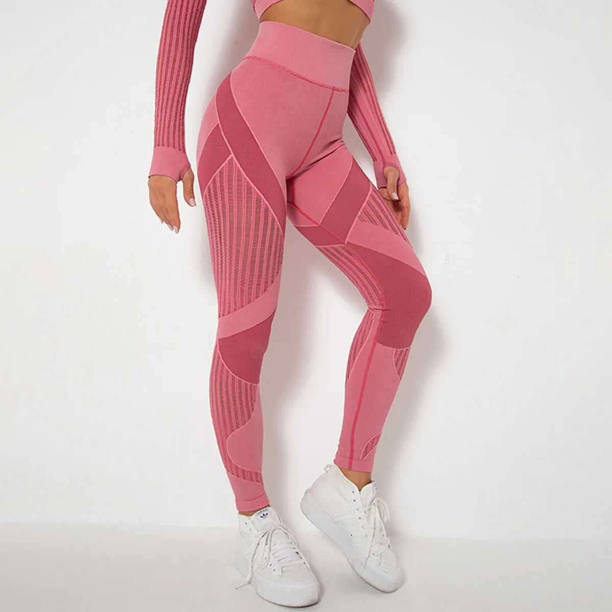 Seamless Knitted High‑Waist Leggings – Quick‑Dry & Hip‑Lifting Power