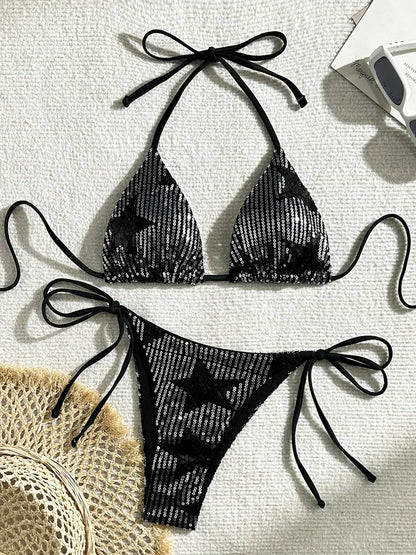 Star Pailletten Bikini – funkelnd, brasilianisch & voller Summer-Vibes