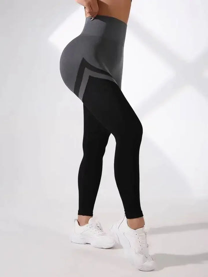 Nahtlose Streifen‑Butt‑Lift Leggings – High‑Waist Power für dein Workout