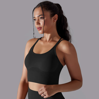 Crossover Back Sports Bra – Power. Halt. Style.