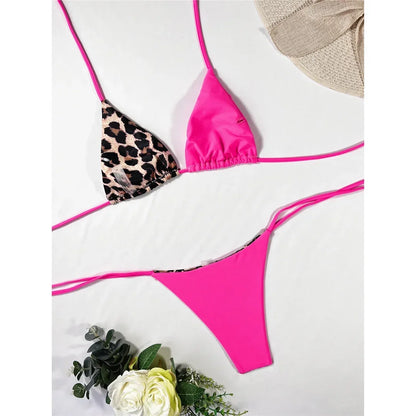 Leopard Satin Bikini-Set – wild, glänzend & ultra feminin