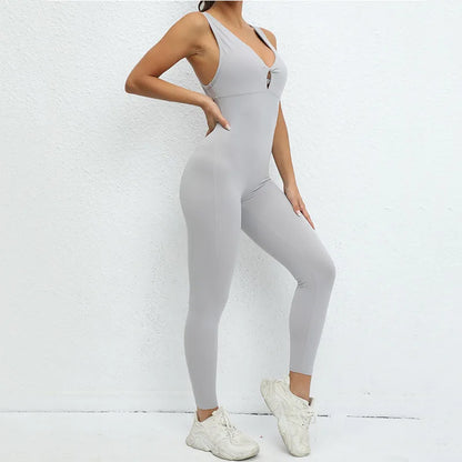 Rückenfreier Yoga-Overall – Stylischer Einteiler für Sport & Fitness